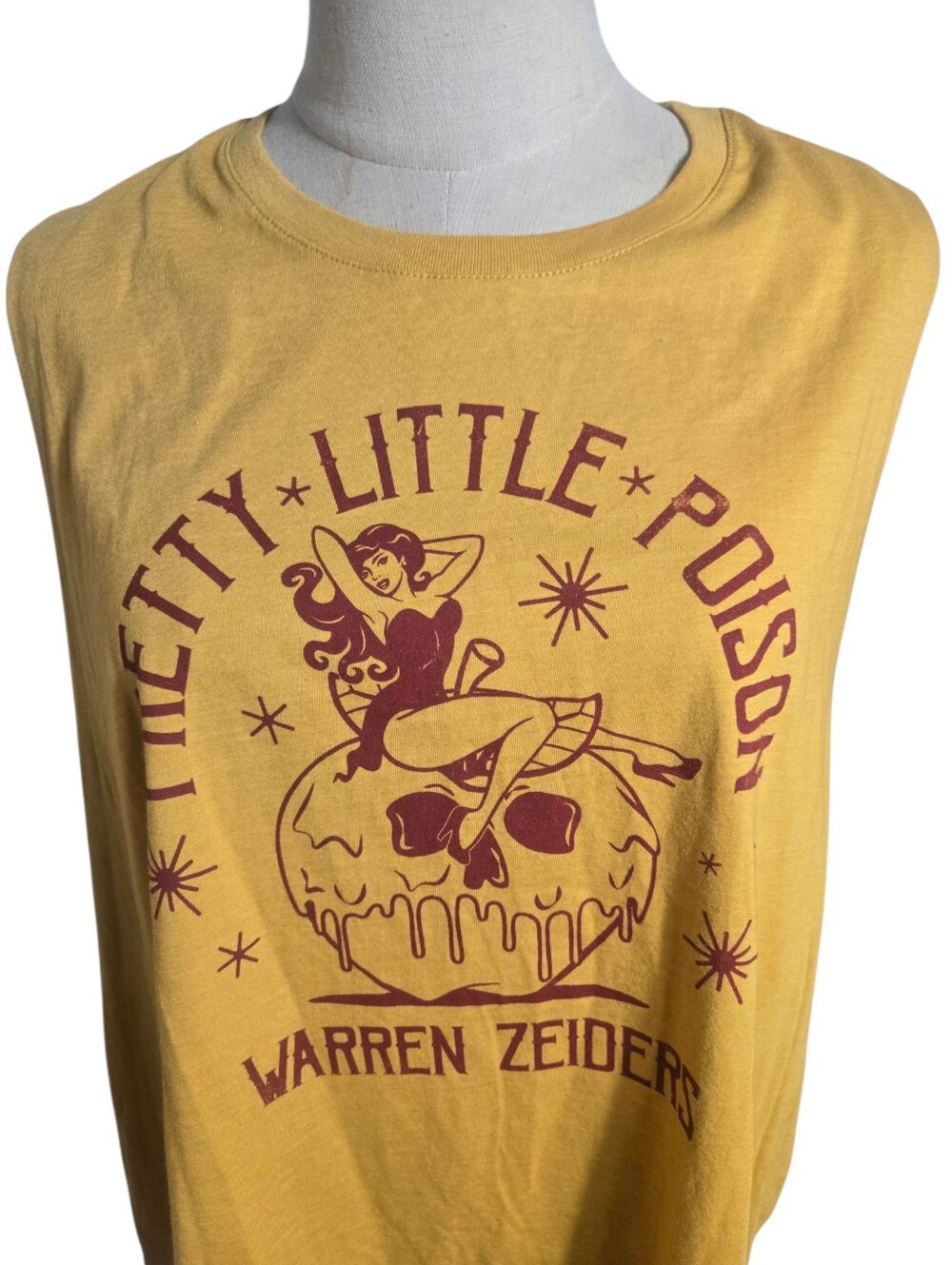 'Pretty Little Poison' Warren Zeiders Country Yellow Graphic Tank Top